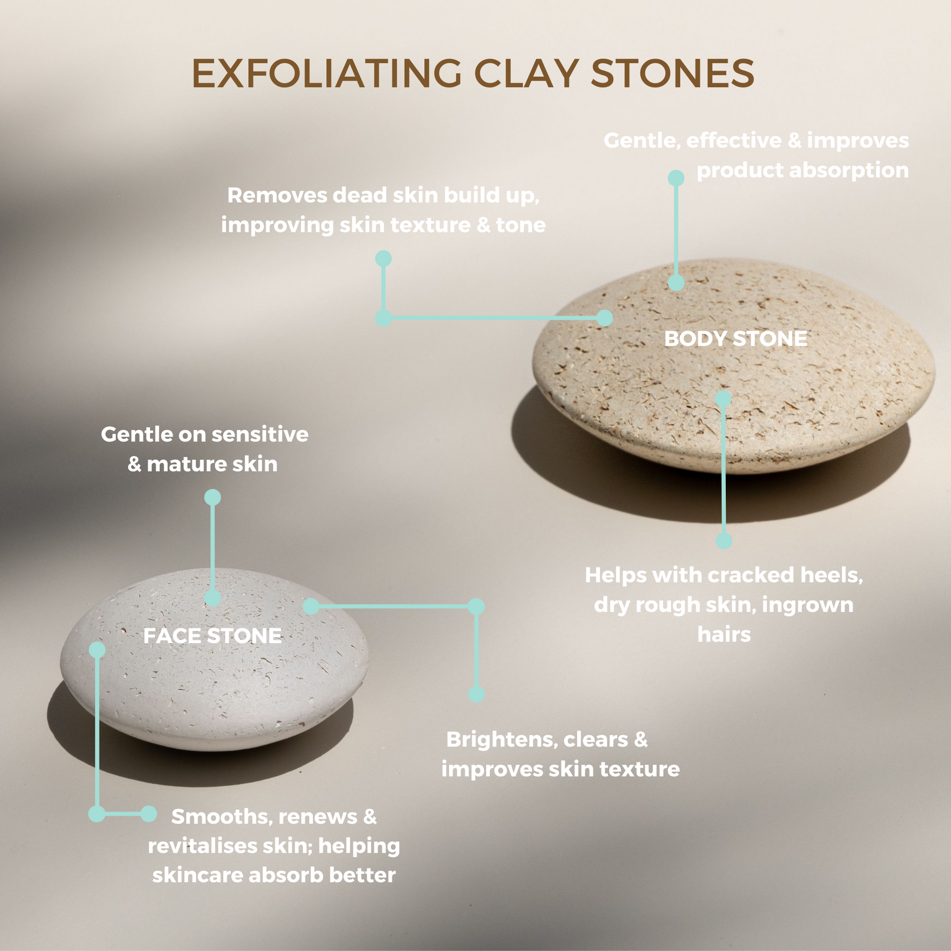 6 PC Clay Stone Sets